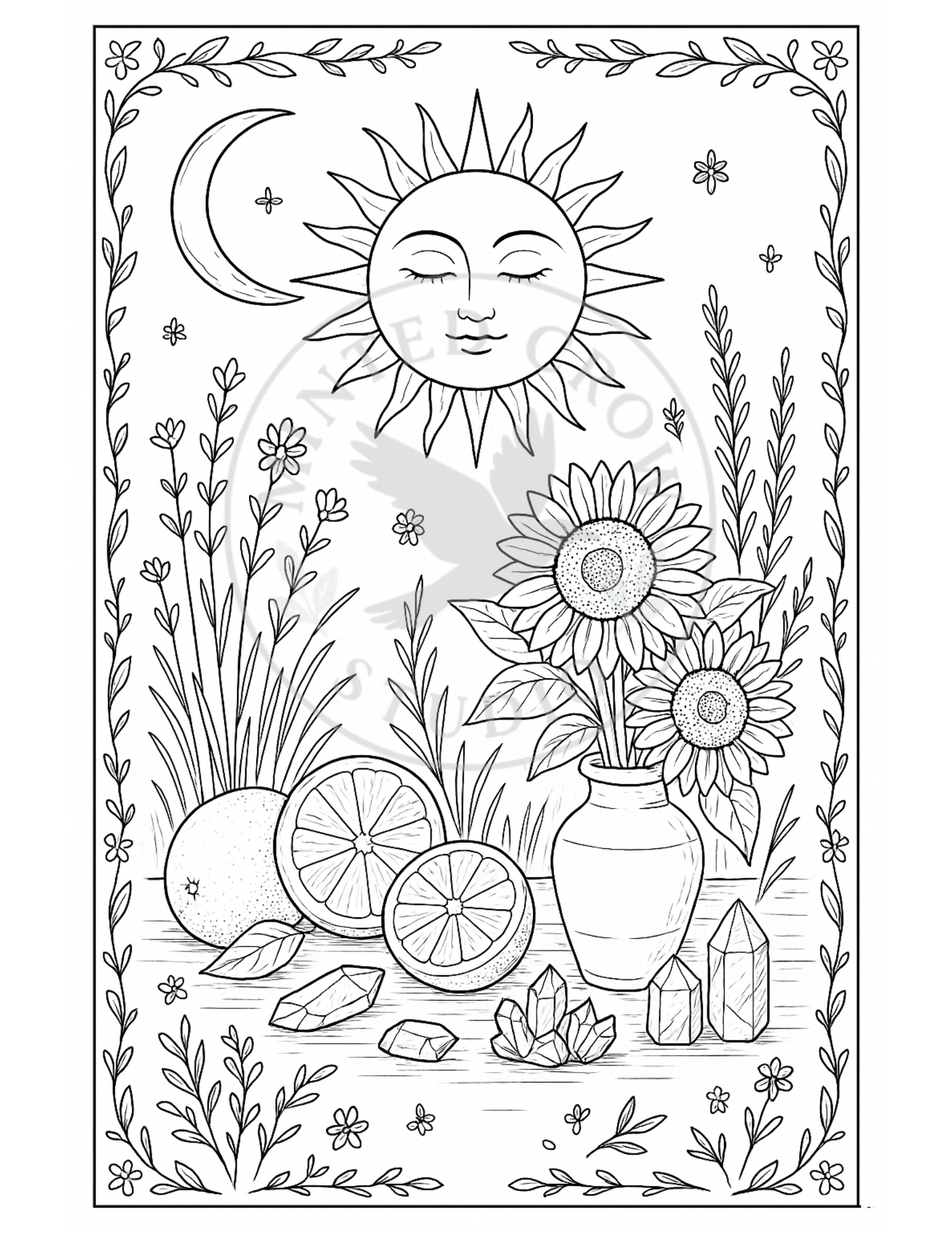 Citrus & Spellcraft - Printable Coloring Page