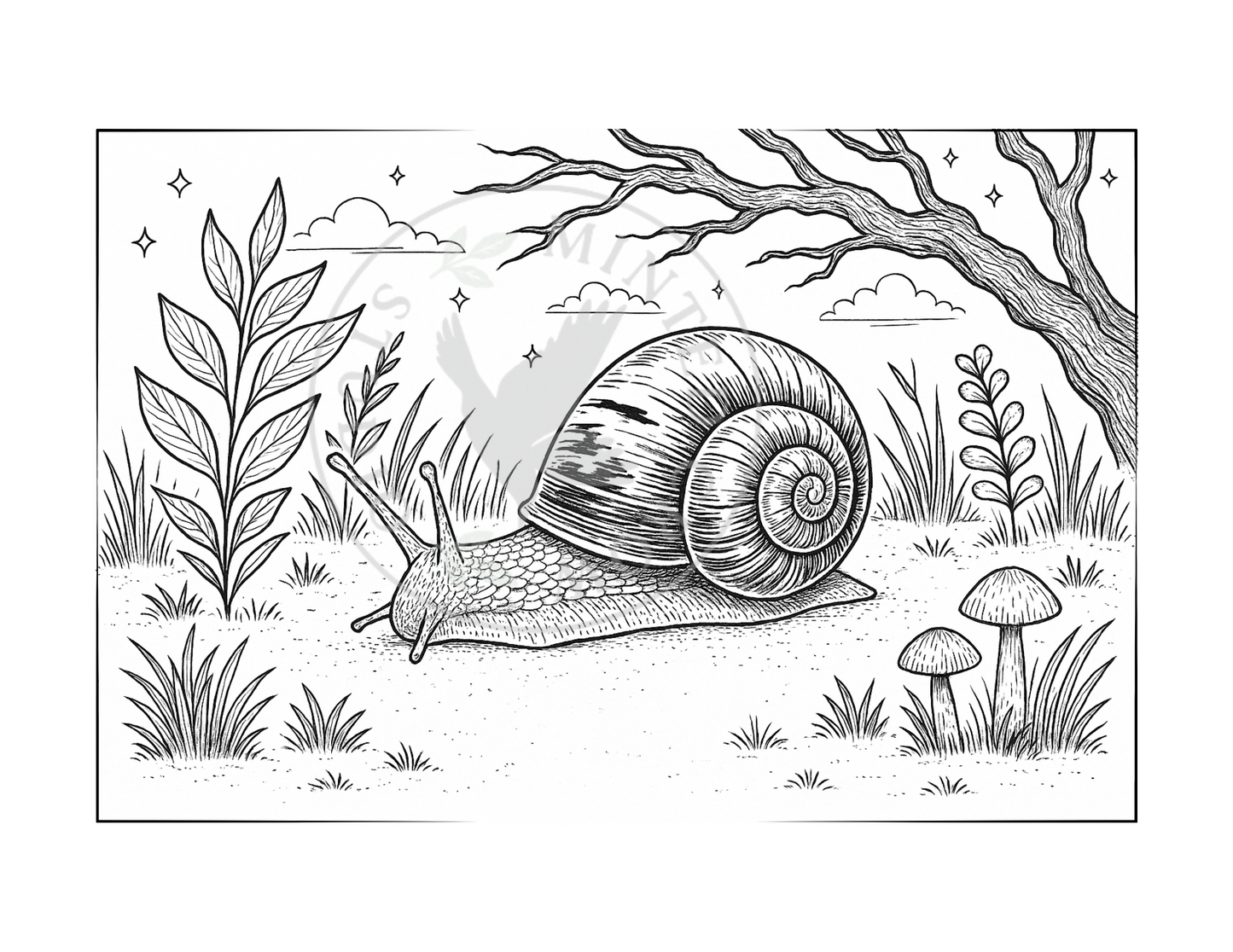 Slow Magic - Printable Coloring Page