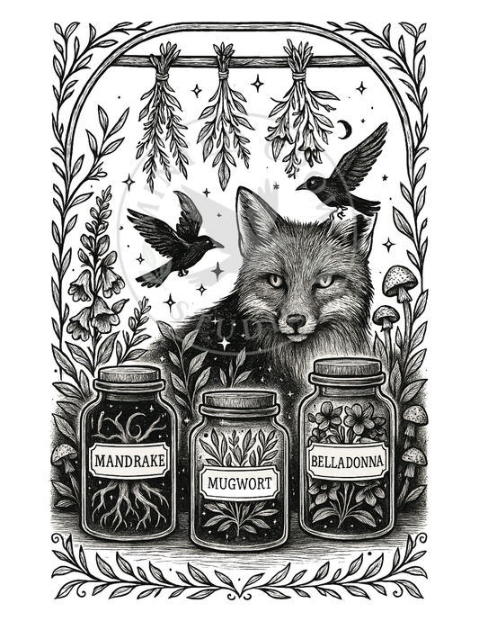 Enchanted Forest Familiar - Printable Coloring Page