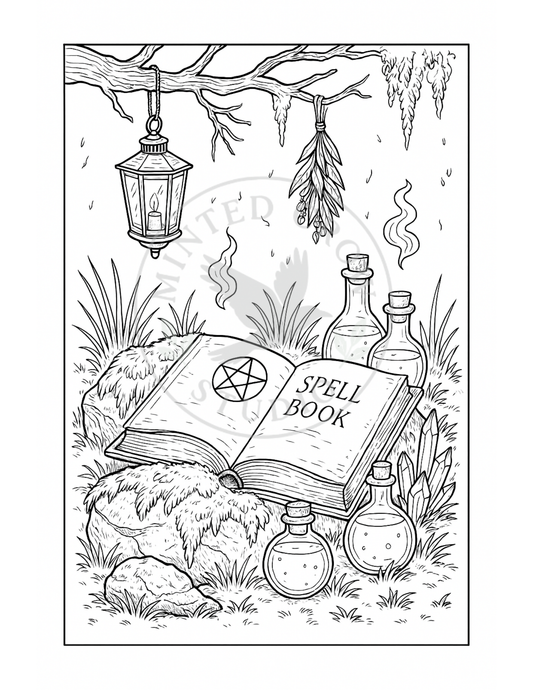 Moss & Magic - Printable Coloring Page