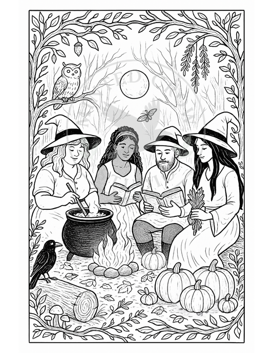 Circle of Smoke & Shadow - Printable Coloring Page