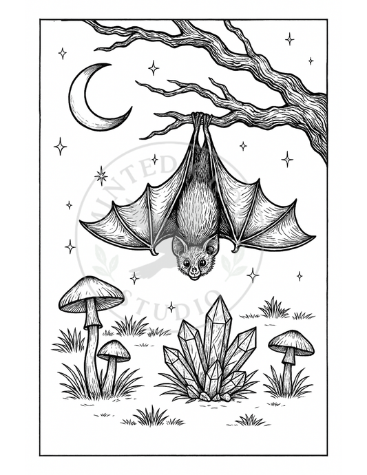 Dreaming Upside Down - Printable Coloring Page