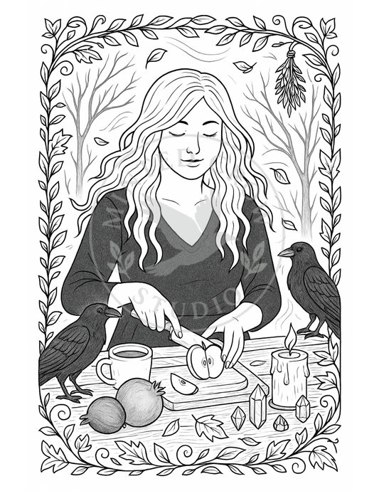 Fruits of the Veil - Printable Coloring Page