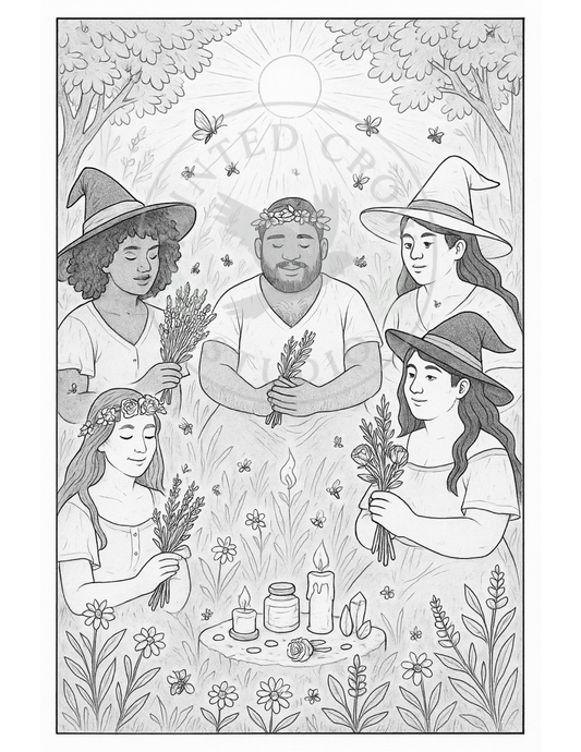 Meadow Blessing - Printable Coloring Page