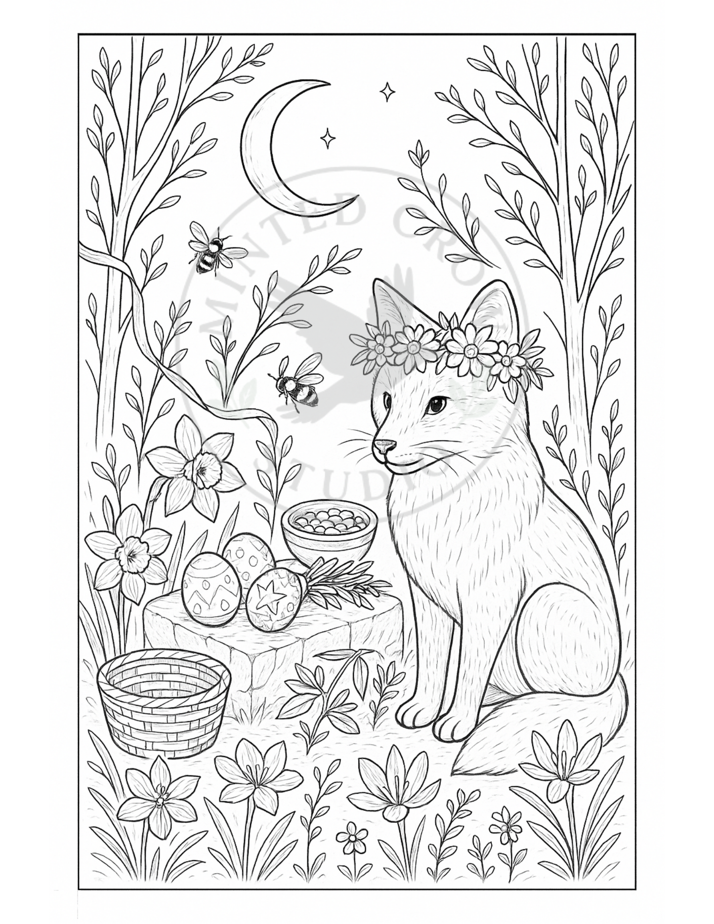 Blessings of the Grove - Printable Coloring Page