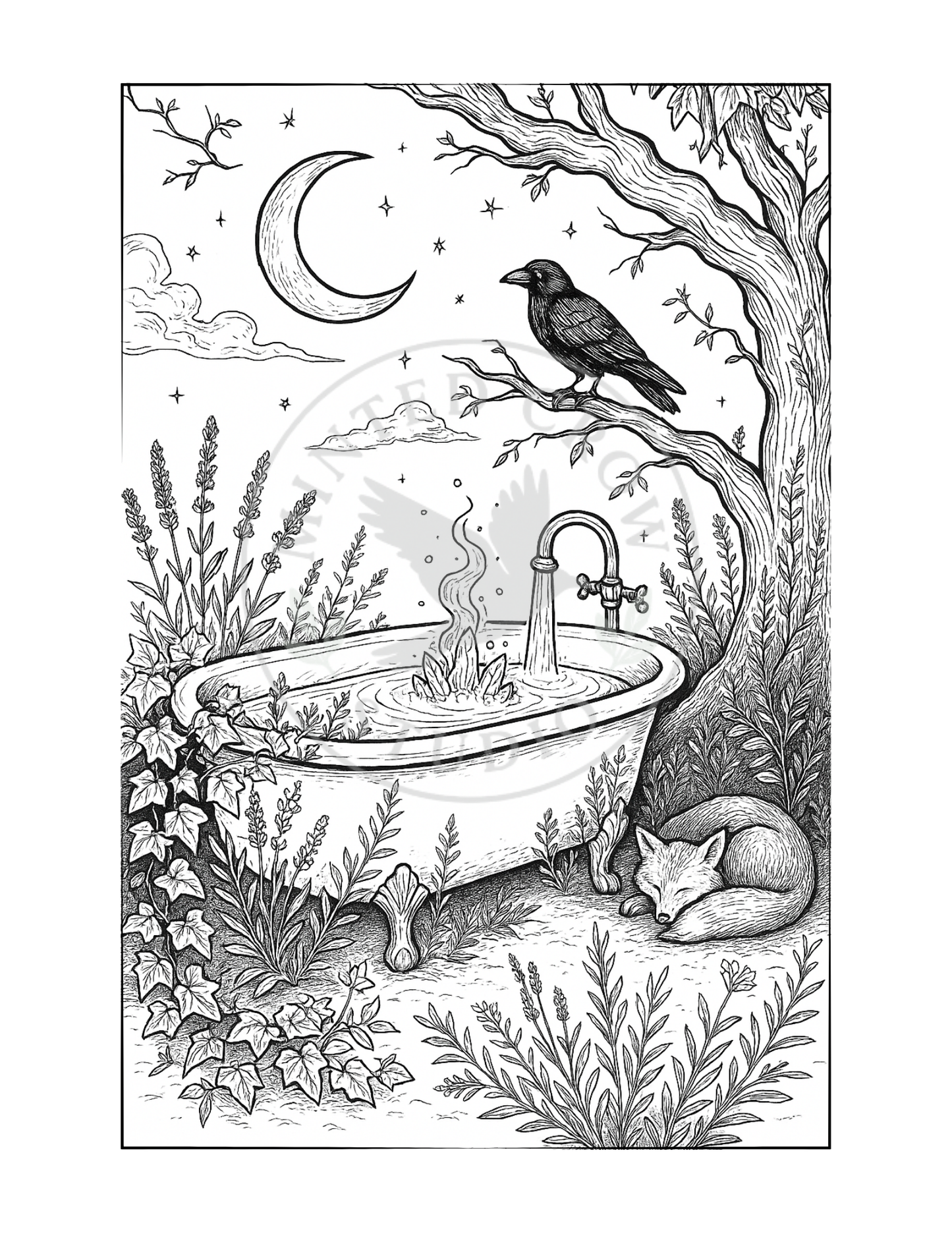 Sacred Stillness - Printable Coloring Page