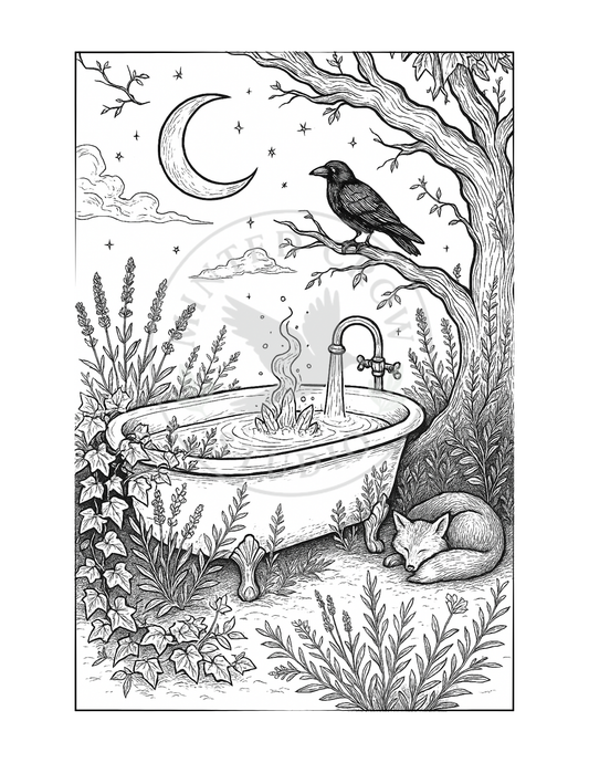 Sacred Stillness - Printable Coloring Page