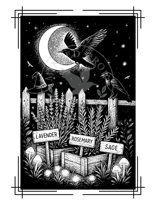 Midnight Garden - Printable Coloring Page