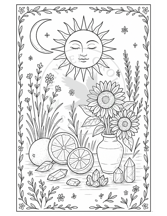 Citrus & Spellcraft - Printable Coloring Page
