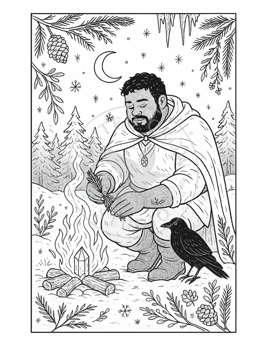 Flamekeeper - Printable Coloring Page