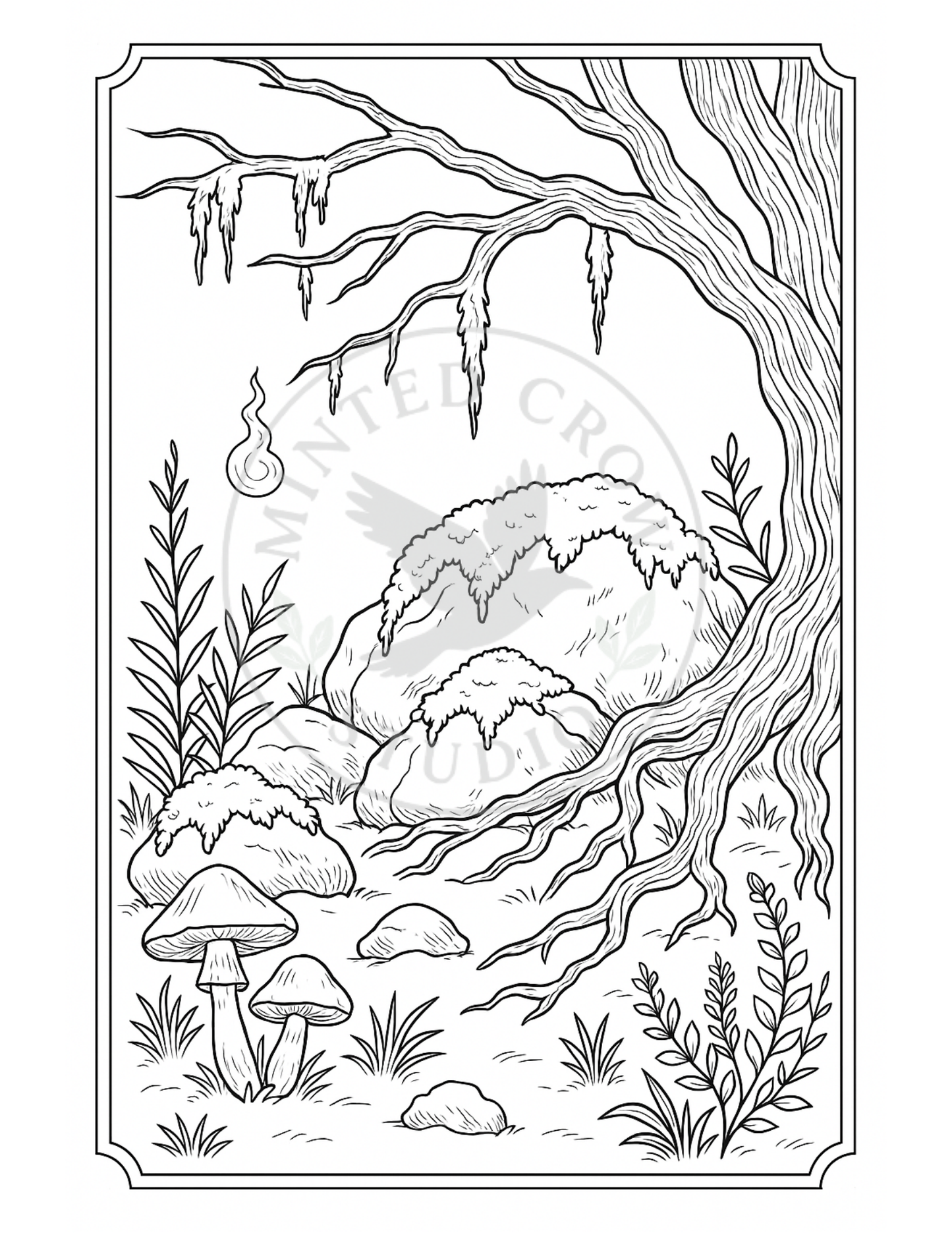 Forest Remains - Printable Coloring Page