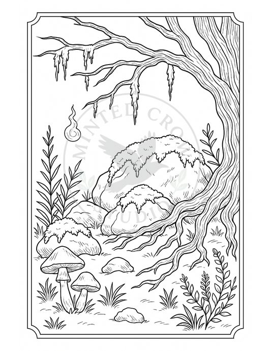 Forest Remains - Printable Coloring Page