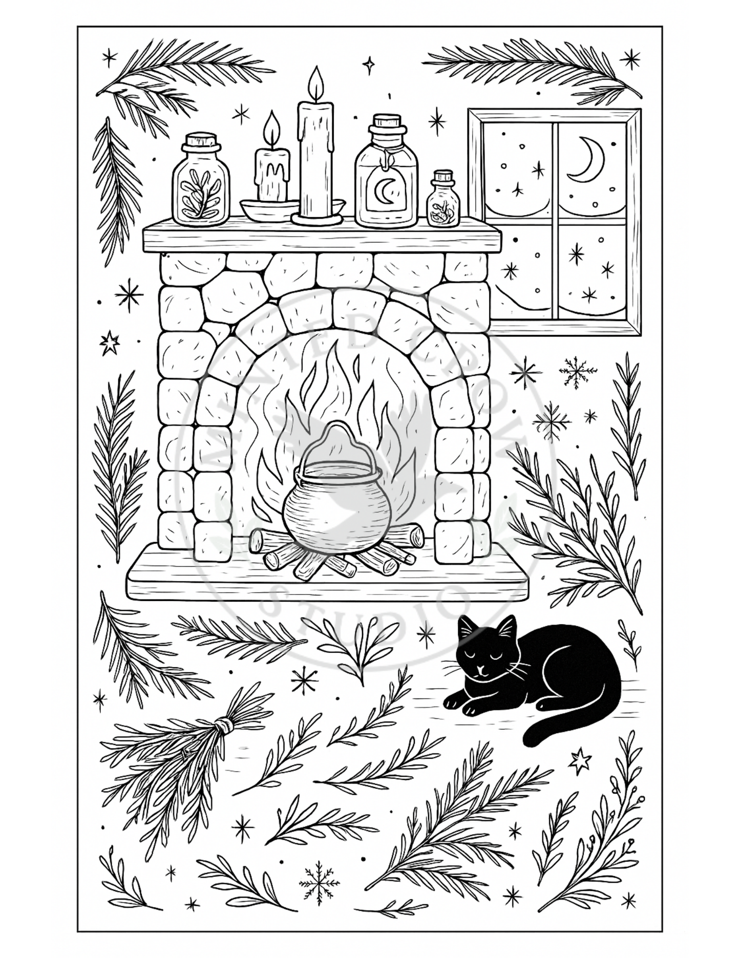 Hearthspell - Printable Coloring Page