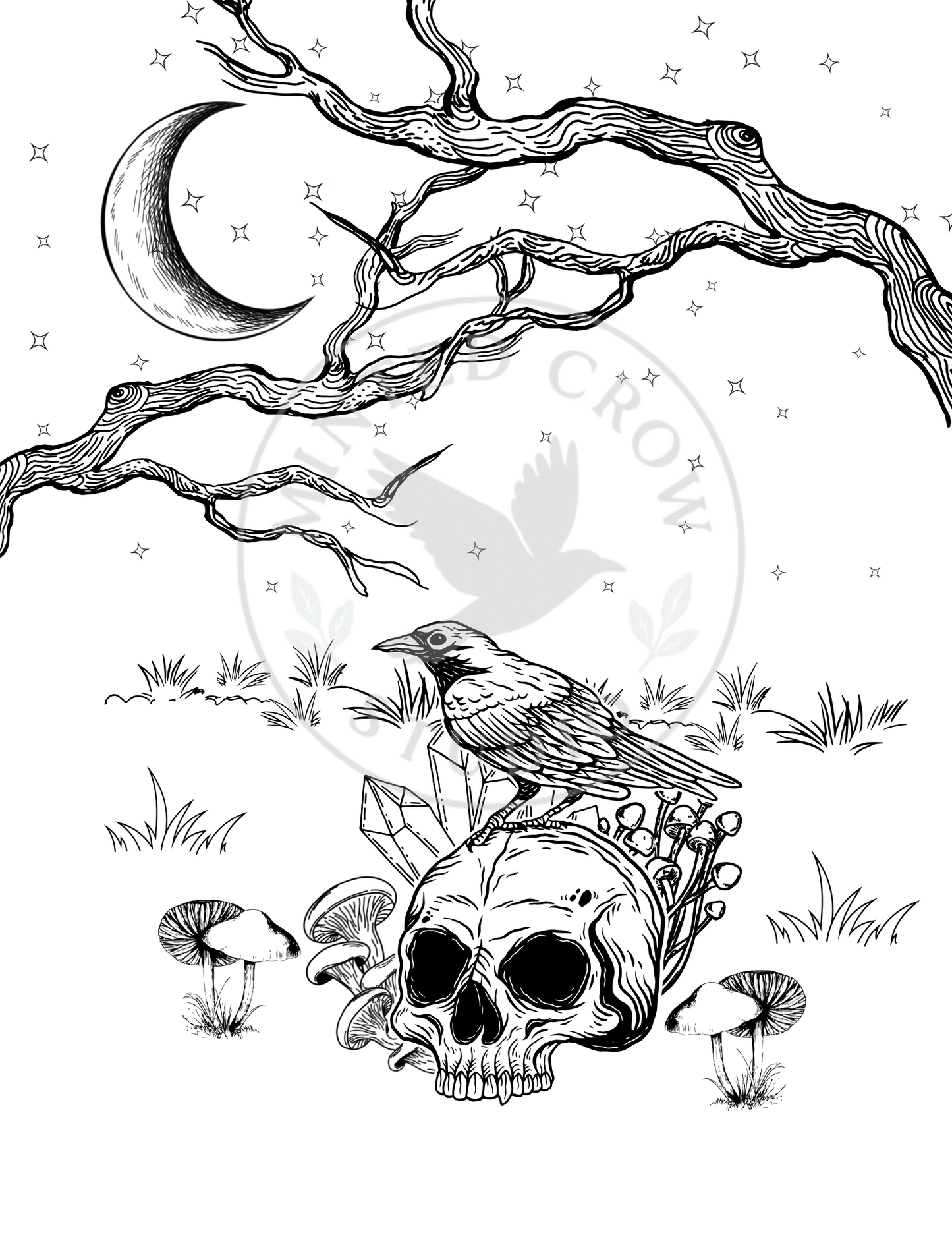 Sentinel of the Bones - Printable Coloring Page