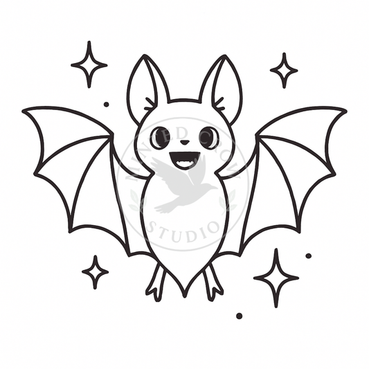 Charmed Bat Mini - Printable Coloring Page