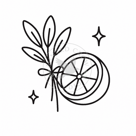 Citrus & Sprig Mini - Printable Coloring Page