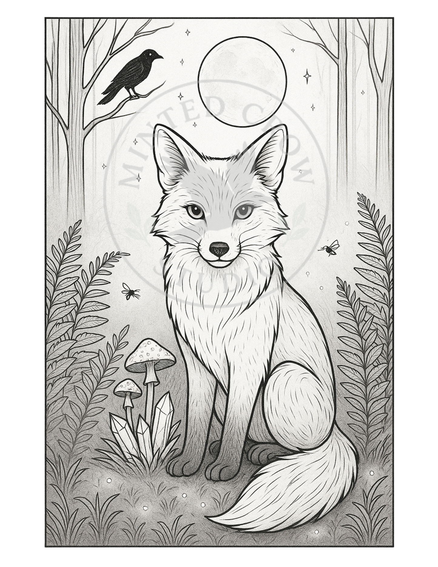 Silent Guardian - Printable Coloring Page