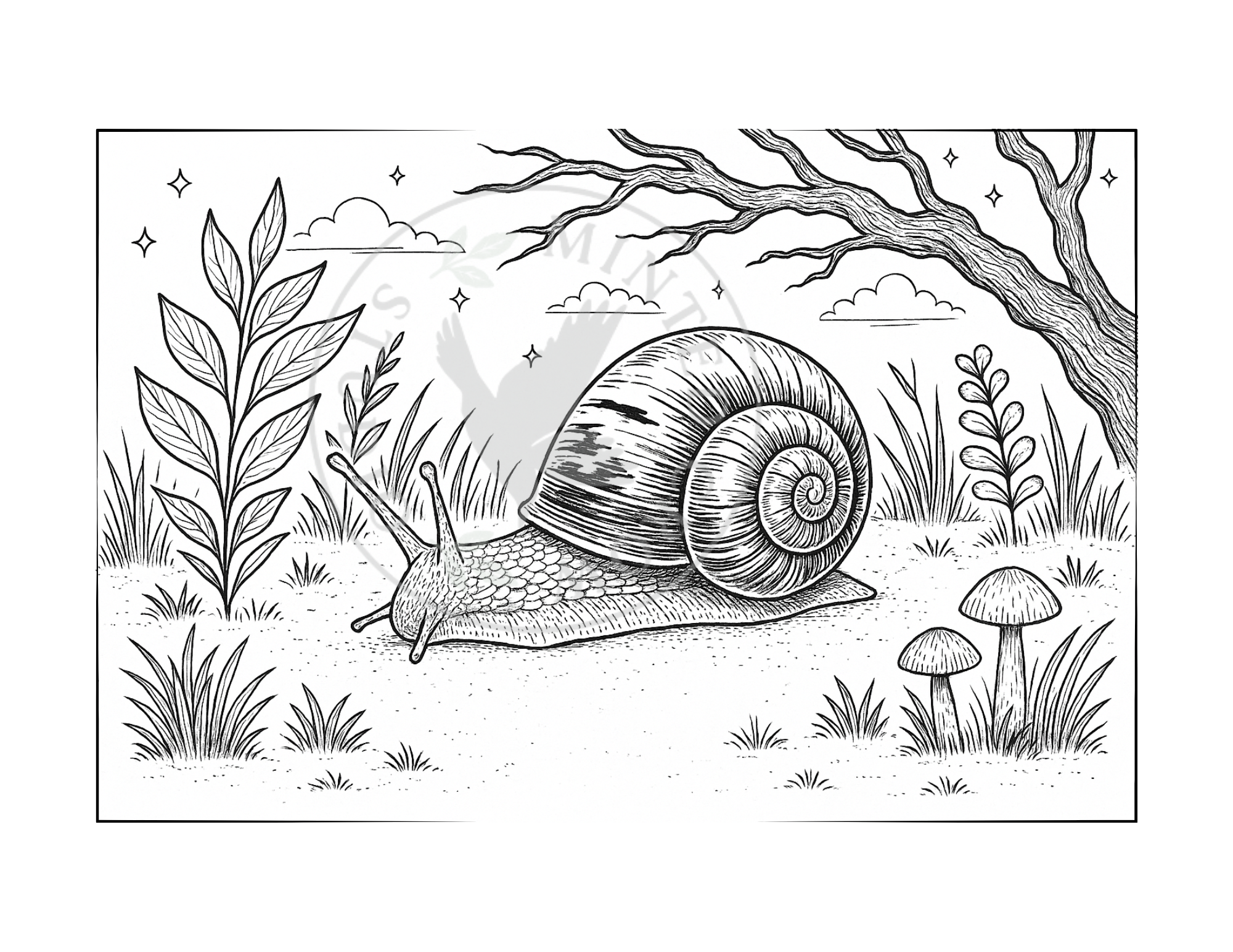 Slow Magic - Printable Coloring Page – Minted Crow Studio