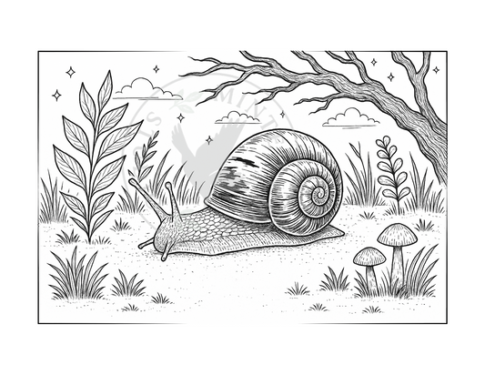 Slow Magic - Printable Coloring Page