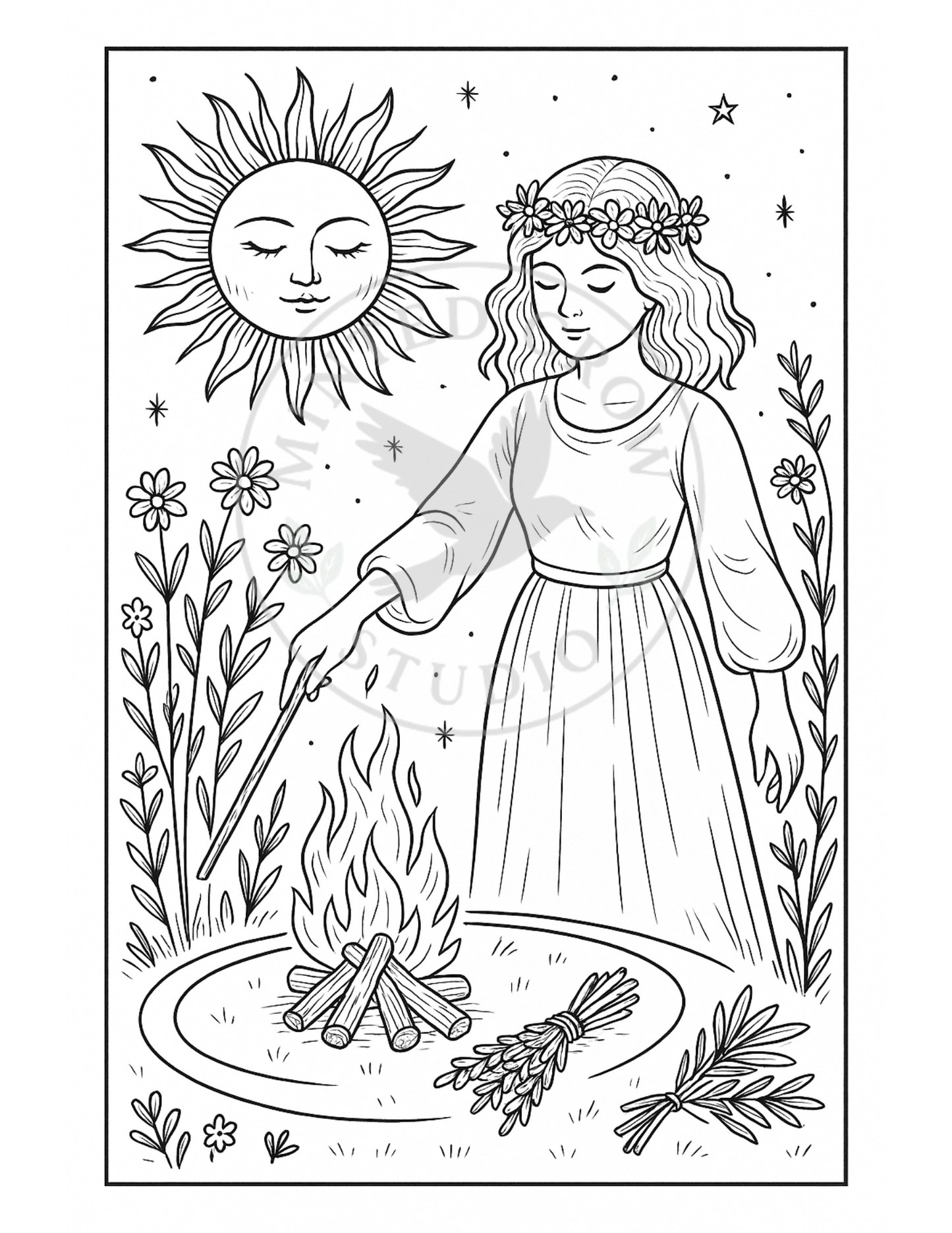 Spring Offerings - Printable Coloring Page