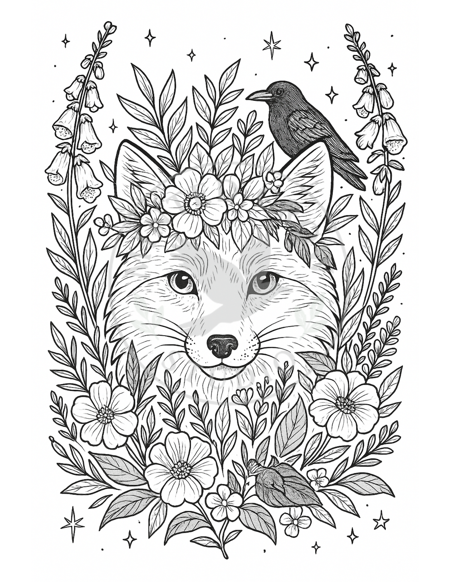 Spring Sentinel - Printable Coloring Page