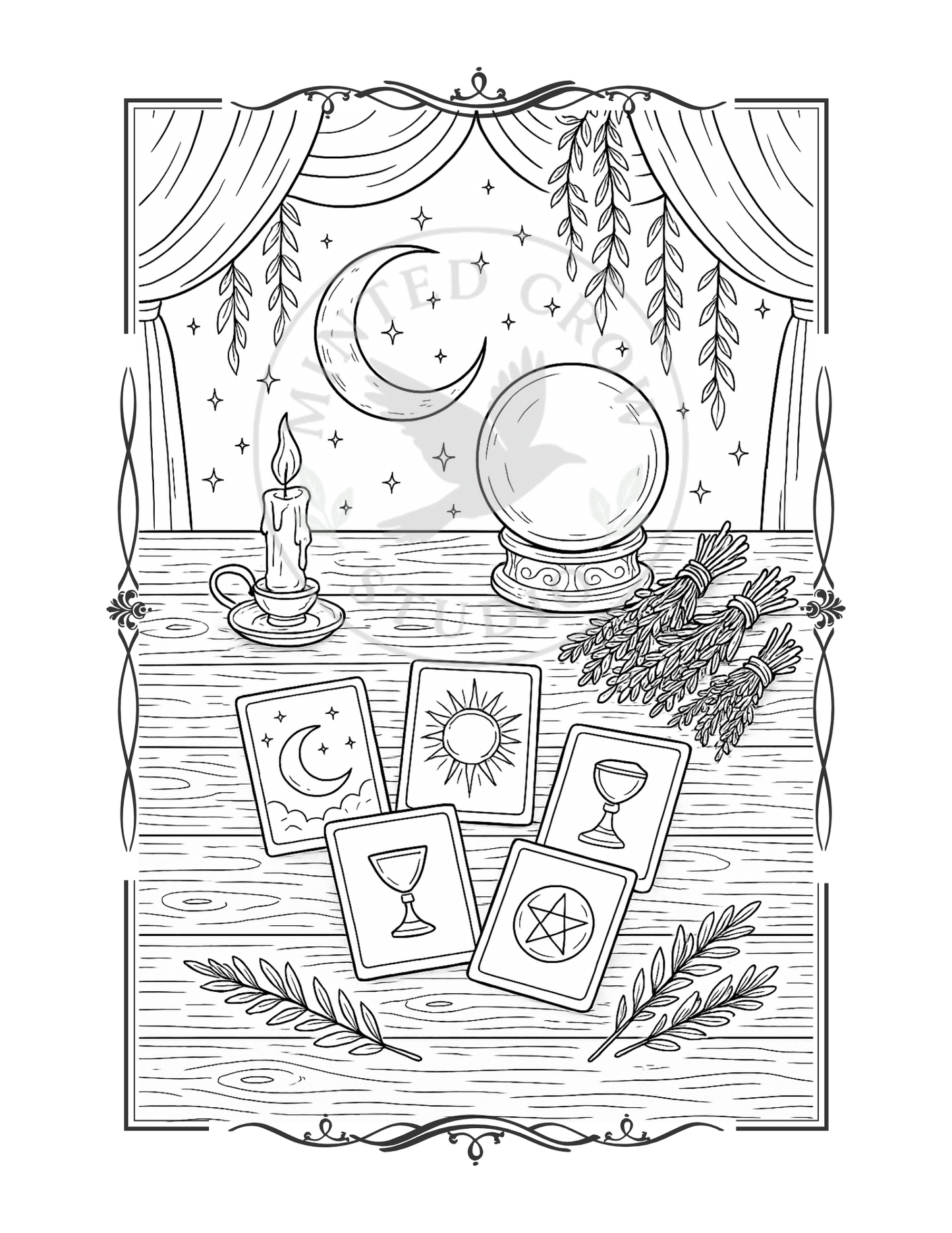 Veil & Vision - Printable Coloring Page