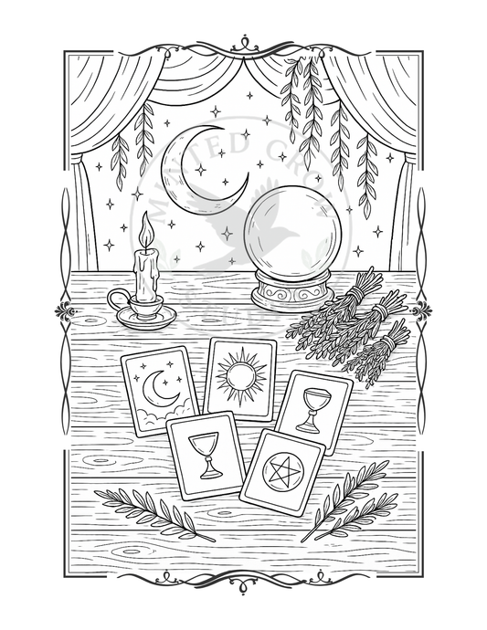 Veil & Vision - Printable Coloring Page
