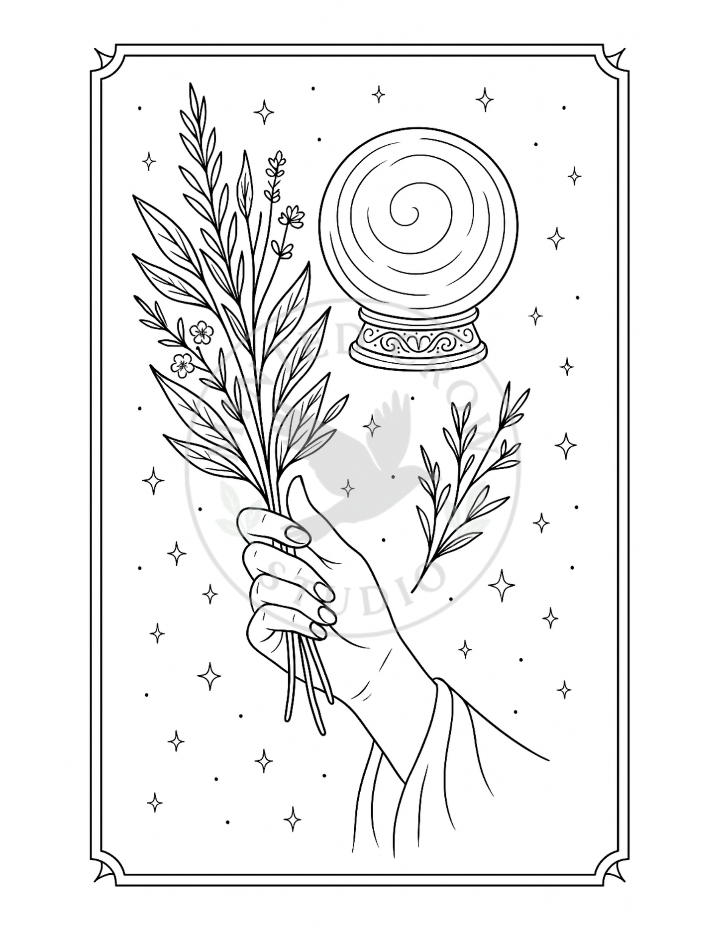 Vision in Suspension - Printable Coloring Page