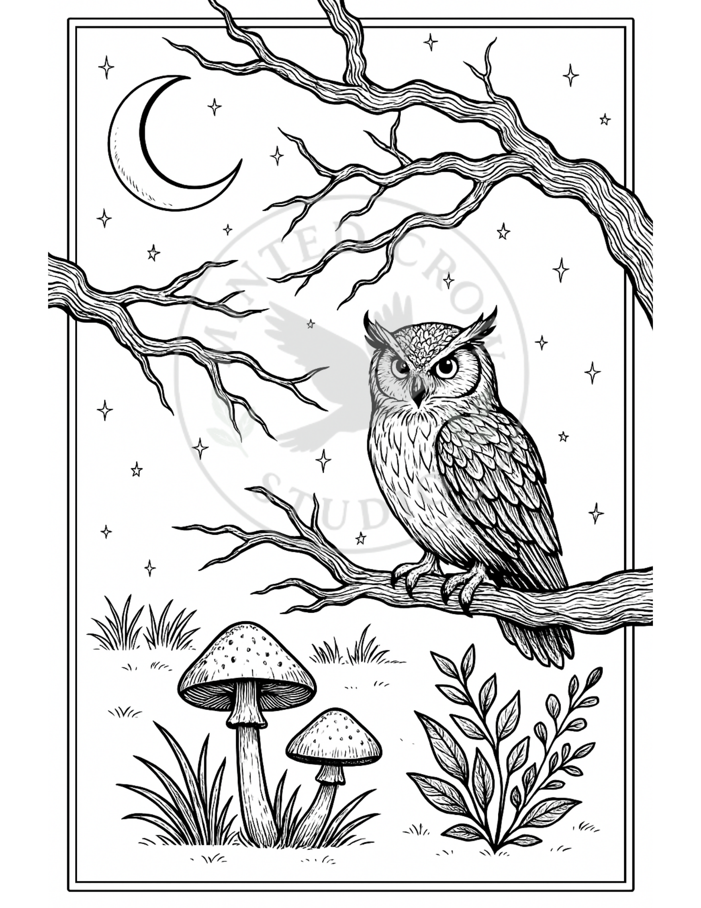 Watcher in the Trees  - Printable Coloring Page