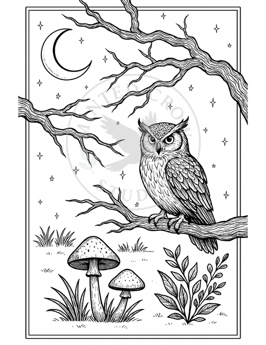 Watcher in the Trees  - Printable Coloring Page