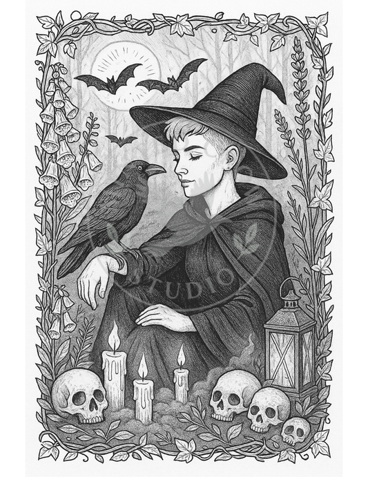 Watcher of the Hollow  - Printable Coloring Page
