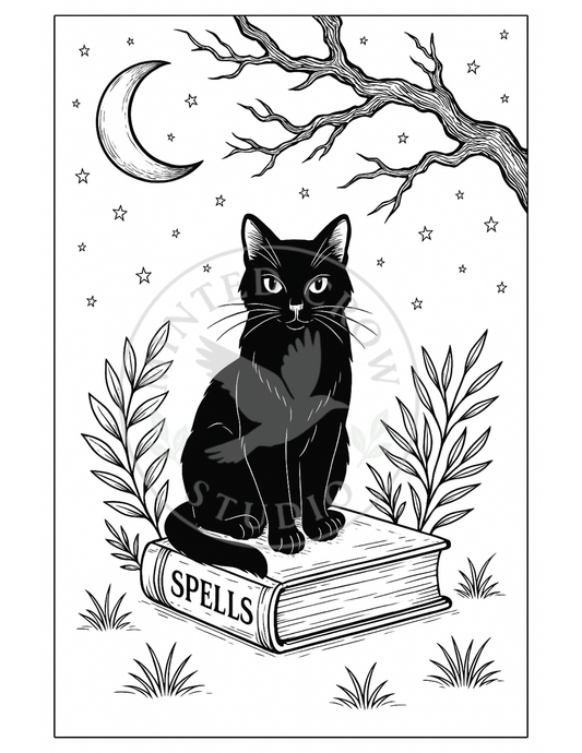 Whispering Pages - Printable Coloring Page